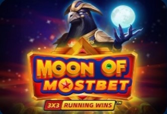 A captivating and mysterious image of the 'Moon of Mostbet' game, exploring the lunar theme and the dreamlike atmosphere of the title.