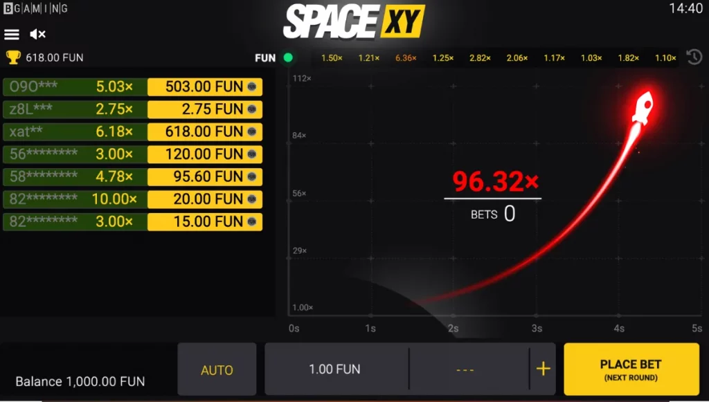 Space XY Max Win