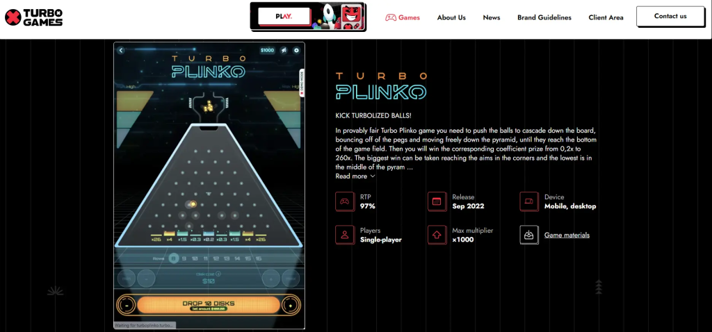 Turbo Plinko Demo